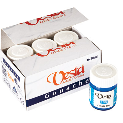 Gouache Colour Box 6X30ml. (6 Same Colours)