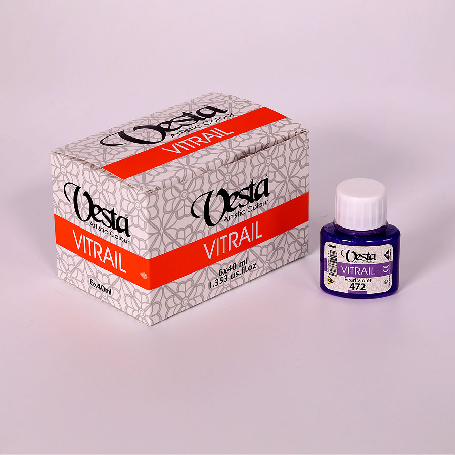 Vitrail Colour Box 6x40ml & 6 Dropper (6 Colours Set)
