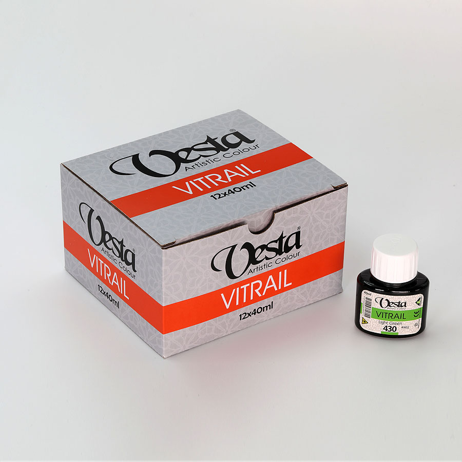 Vitrail Colour Box 12x40ml & 12 Dropper (12 Colours Set)