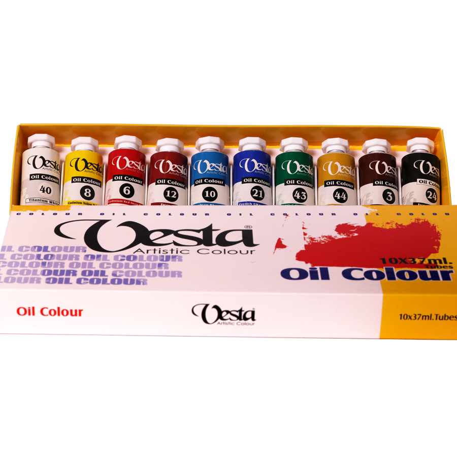 Oil Colour Box 10x37ml Tubes (10 Colours Set)